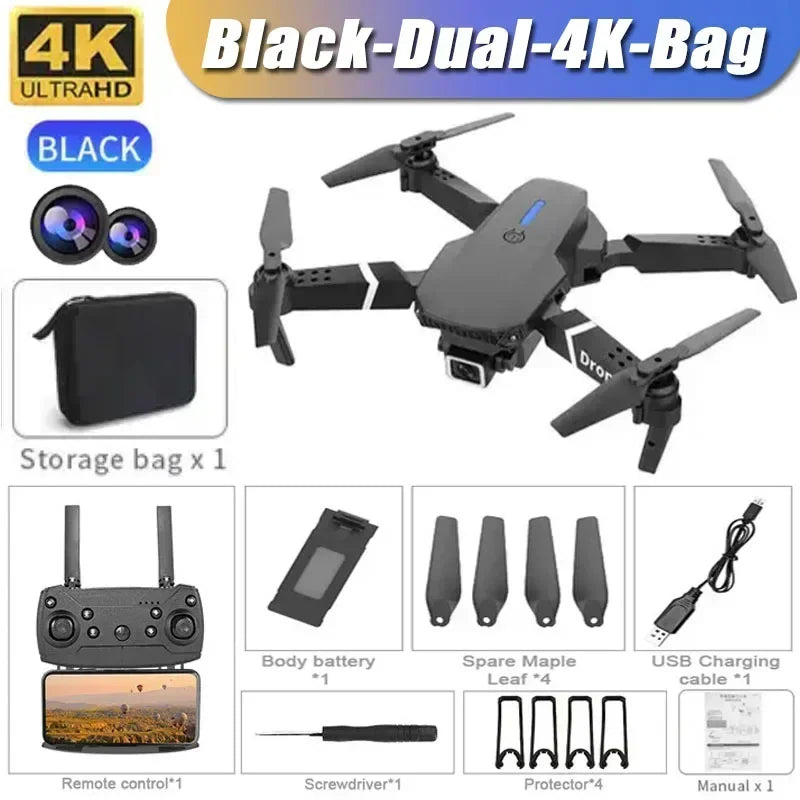Foldable Helicopter RC Drone With 1080P HD 4K Video Camera
