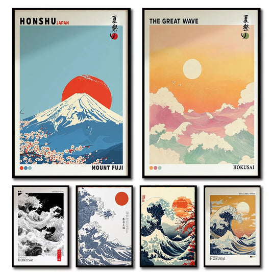 Vibrant Japanese Canvas Wall Art
