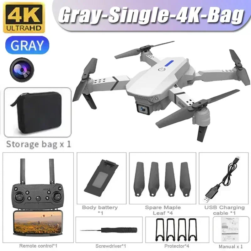 Foldable Helicopter RC Drone With 1080P HD 4K Video Camera