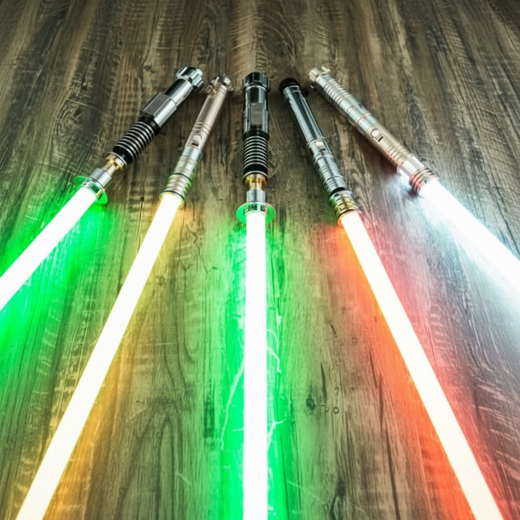 Colour Changing Metal Lightsabers with Added Sound Effects