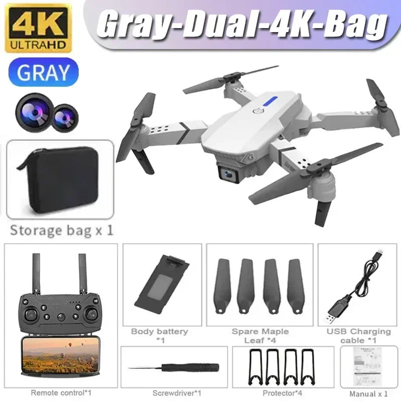 Foldable Helicopter RC Drone With 1080P HD 4K Video Camera